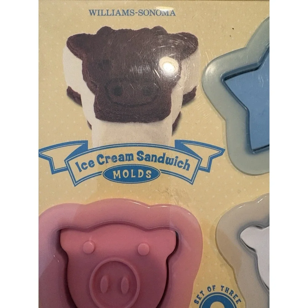 Ice Cream Sandwich Molds William Sonoma New in Box Cow, Pig & Star & Instruction